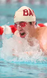 Junior Riley Boulden led a one-two-three sweep of the 200 breaststroke and the Tide's one-two finish in the 100 breaststroke.