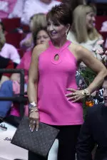 Sarah Patterson is in her 31st season as head coach of the Crimson Tide gymnastics team.