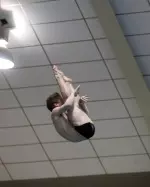 Junior All-American Aaron Fleshner won his second event of the meet Sunday.