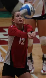 Freshman Kelsey Anderson scooped up a career-high 24 digs against Mississippi