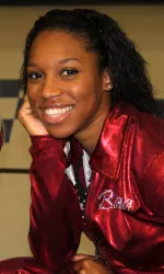 The senior from Westampton, N.J. is one of five women on the court.