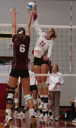 Sophomore Ashley Frazier leads the Tide with 2.86 kills per set