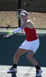 Sophomore Courtney McLane (pictured) and freshman Alexa Guarachi will play in the doubles finals Monday