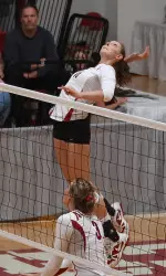 Junior Alyssa Meuth led the Tide attack with 15 kills