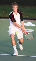 Sophomore Michael Thompson won in both singles and doubles on Friday