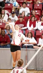 Sophomore Ashley Frazier collected a career-high 20 kills Sunday