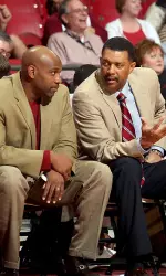 Wendell Hudson (right) begins his second season as head coach of the Crimson Tide