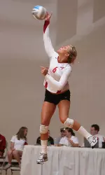 Junior Mary Catherine Aune is now tied for eighth on Alabama's all-time service aces leaders list with 126