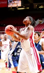 Junior Tierney Jenkins pulled down a career-best 27 rebounds against Belmont