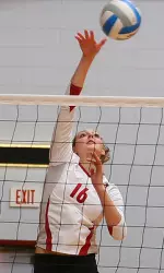 Junior Alyssa Meuth led the match with 14 kills