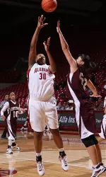 Sophomore Carmen McCoy had a career-high tying nine points last time out