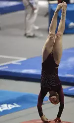 Junior Ricki Lebegern is ranked 12th nationally in the all-around.