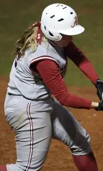 Amanda Locke blasted her first career home run Friday.
