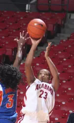 Freshman Ericka Russell leads Alabama in three-pointers this season