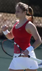 Junior Paulina Bigos clinching the second match of the day for the Tide