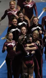 Senior Ashley O'Neal scored a season-high 9.85 on the floor exercise.