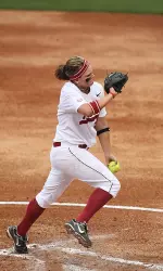 Charlotte Morgan struck out a career-high 12 batters Saturday.