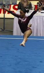 Junior Morgan Dennis is ranked fourth on the floor exercise.