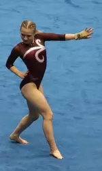 Junior Ricki Lebegern leads Alabama in number of routines this season and community service hours.