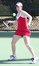 Sophomore Meritt Emery picked up a win at No. 4 Friday to tie the match at 3-3