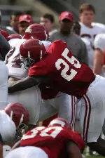 Rolando McClain recorded 10 tackles, two sacks and two interceptions.