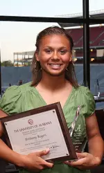 Brittany Rogers was named the Paul W. Bryant Award winner.