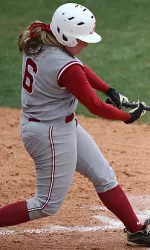 Ashley Holcombe hit a home run and drove in four on the day.