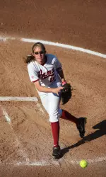 Pitcher Kelsi Dunne gave up just her fourth loss of the year against the Wolverines.