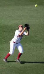 Whitney Larsen hit a RBI double in her first game of the 2009 WCWS.