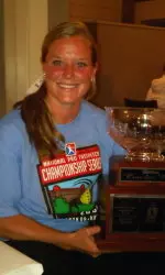 Ashley Holcombe piled up the hardware this summer.