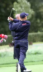 Bud Cauley during Friday's practice round at Merion Golf Club.