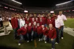 The Alabama softball team was recognized at halftime against FIU.