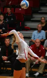 Sophomore Ashley Frazier leads the Tide in kills with 2.58 per set