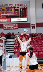 Sophomore Kayla Schmidt has topped the Tide in assists six times this season