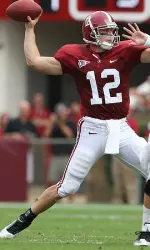 McElroy. completed 17-of-24 passes in Saturday's win