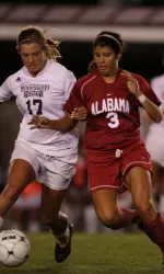 Kelly King tallied the game-winner in the final seconds of the first half.