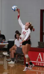 Ashley Frazier tallied 10 kills and nine digs last time out