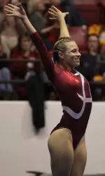 Senior Ricki Lebegern was the Crimson Tide's leadoff on three of four events against UGA.