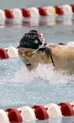 Senior Kacey Weddle won the 200 butterfly against UNO.