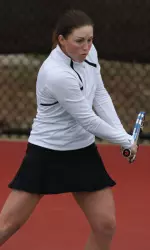 Sophomore Courtney McLane dropped just three games all day in singles.
