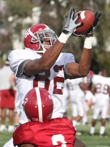 Alabama practiced for the second day in California Sunday.