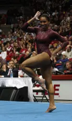 Senior Morgan Dennis took top honors in the all-around with a 39.275.