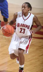 Sophomore Ericka Russell had 15 points last time out for Alabama.