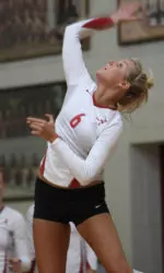 Mary Catherine Aune had two of the Tide's seven service aces Sunday against the Gamecocks.