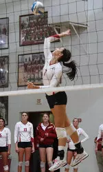 Kayla Fitterer had a match-high tying 17 kills and 11 digs for her fifth double-double of the season.