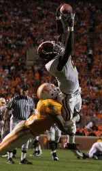 Junior wide receiver Julio Jones reeled in a school record 221 receiving yards on Saturday.