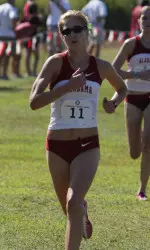 Kelsey Johnson was the first UA runner to cross the finish line on Monday.