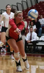 Mary Catherine Aune had a season-high 15 digs in Friday's match.