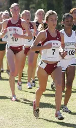 Katlyn Will crossed third for UA in 53rd place with a personal-best time of 21:43.26 with senior Haley Moody behind her in 61st with a season-best performance and time of 21:52.37.