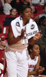 Tierney Jenkins had the 24th double-double of her career on Friday.